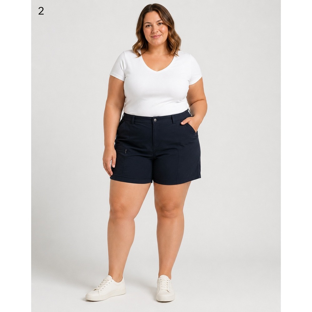 Duluth Trading Co Womens Black Flexpedition Shorts 26W Plus Size Hiking Outdoor
